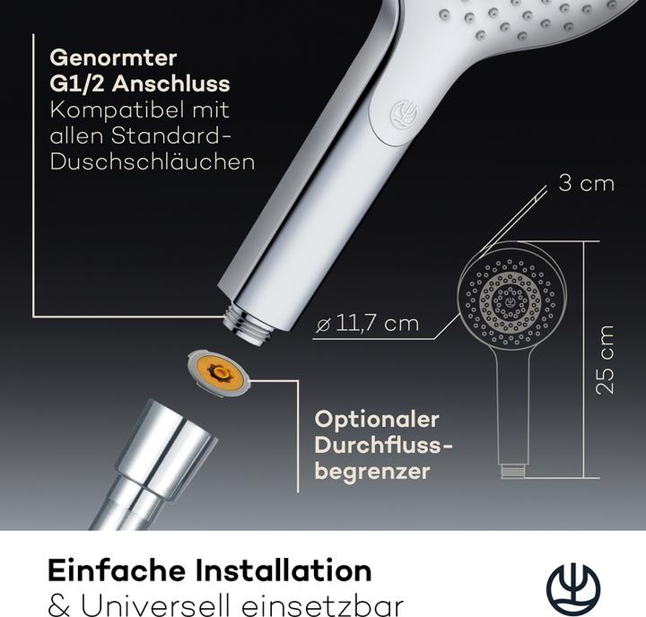 Actual product image Kludi X3 Shower head (1 Beam types, 15 l/min)