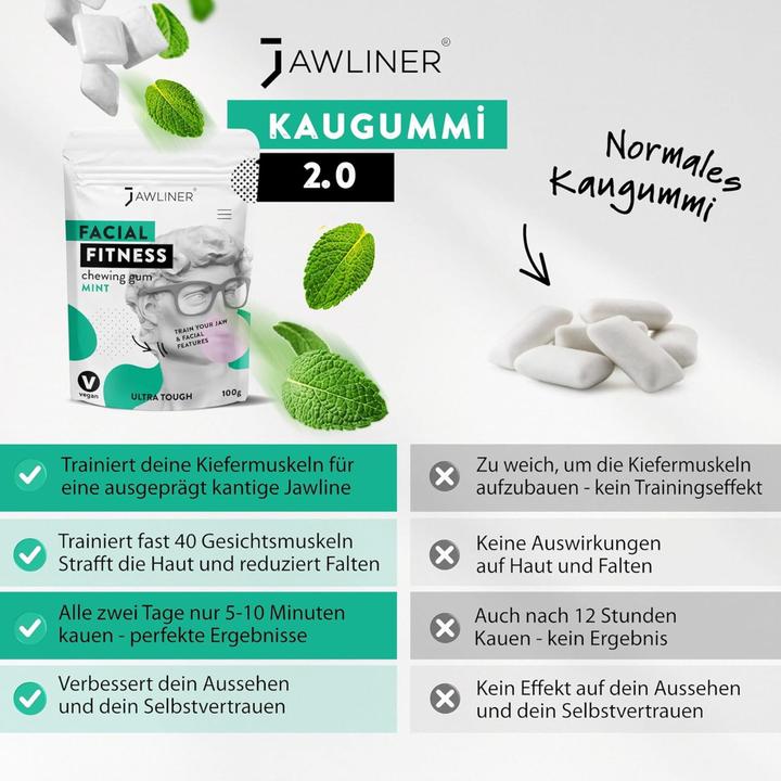 Produktbild Jawliner Fitness Chewing-Gum (60 Stück, Gummies)