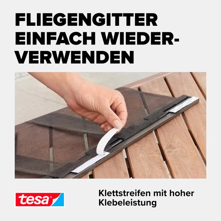 Produktbild tesa Insektenschutz COMFORT, Klettband Ersatzrolle, ohne Bohren