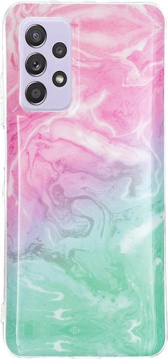 Actual product image Cover-Discount Galaxy A52 - Soft Silicone Rubber Case pink Marble (Samsung Galaxy A52s 5G, Samsung Galaxy A52 5G, Samsung Galaxy A52)