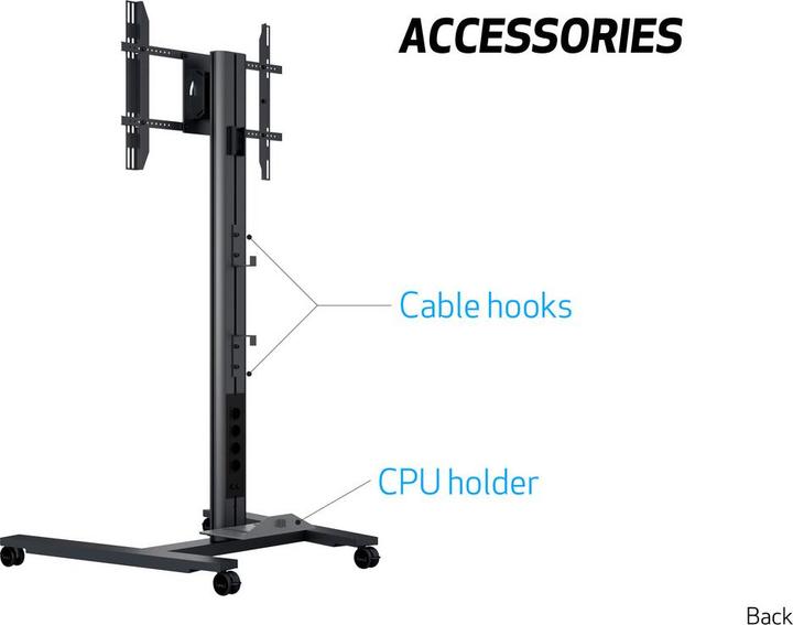Produktbild Multibrackets M Public Display Stand 180 HD Single Black (Gerätespezifisch, 80", 60 kg)