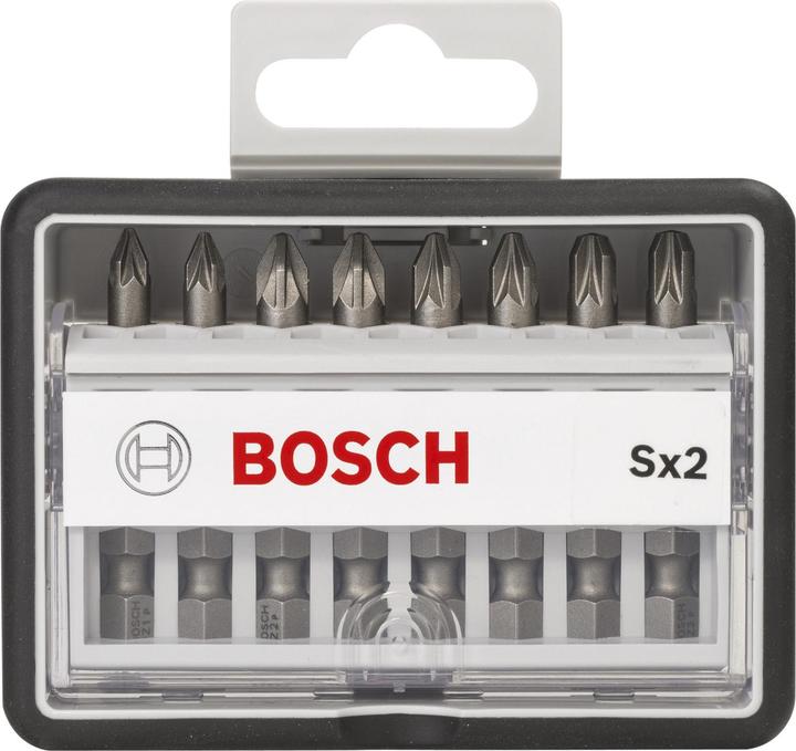 Produktbild Bosch Professional Zubehör 8-tlg. Schrauberbit-Set, Robust Line, Sx PZ, Extra Hard-Ausführung (Kreuz Pozidriv PZ M2, Kreuz Pozidriv PZ M3, Kreuz Pozidriv PZ M1)
