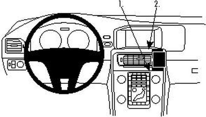 Actual product image Brodit ProClip for Volvo S60/V60- year of construction 2011 -2014