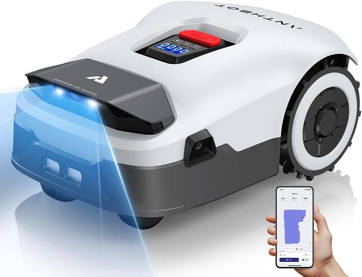 Produktbild Redkey Genie 600 KI Mähroboter ohne Begrenzungskabel Max.900m²,Full Frequenzband RTK+4-Kamera-Vision (900 m²)