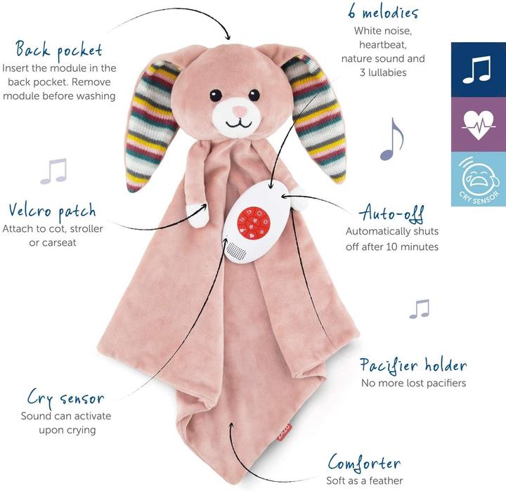 Actual product image ZaZu Cuddle cloth with removable sound module