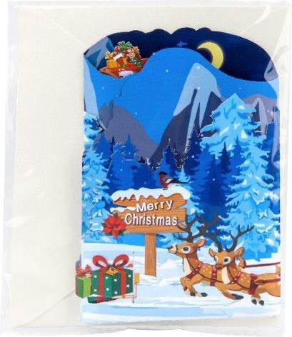 Produktbild MU Classic 3D Pop-Up Weihnachtskarte Saluts Series (1 Stk.)