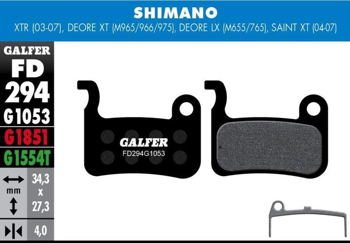 Actual product image Galfer Bike Shimano Xt, Lx, Saint, Xtr, Giant (Shimano)