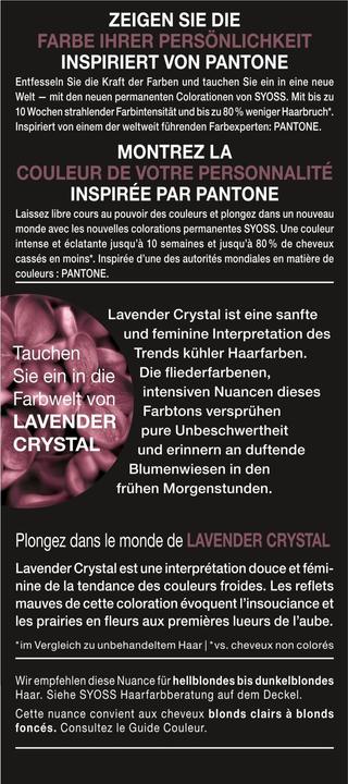 Actual product image Syoss Permanent colouration (8_23 Lavender Crystal)