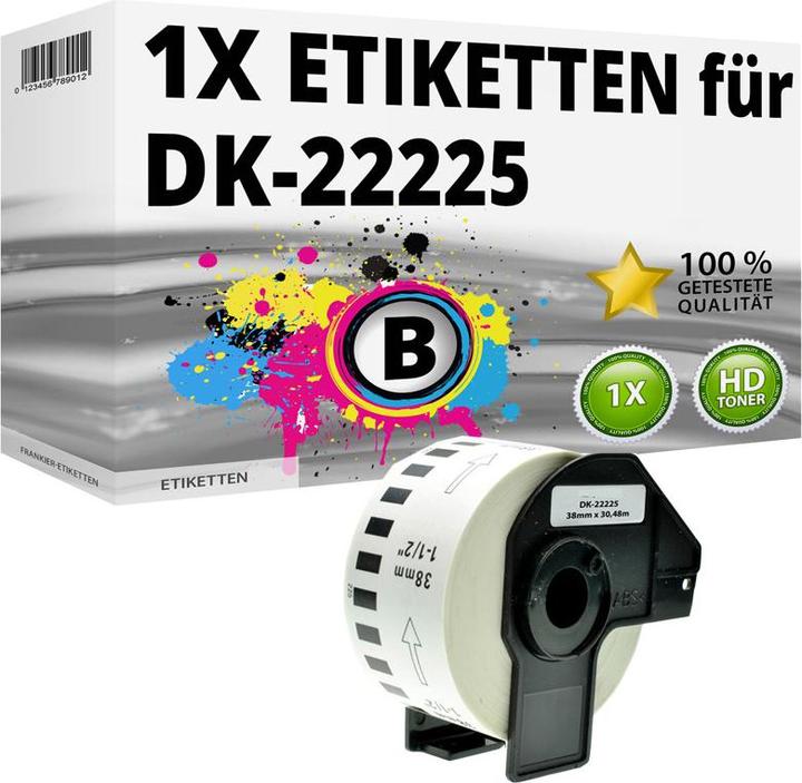 Produktbild Druckfuxx 1 Etiketten kompatibel Brother P-Touch QL-1050N 1060N 500 550 570 650T