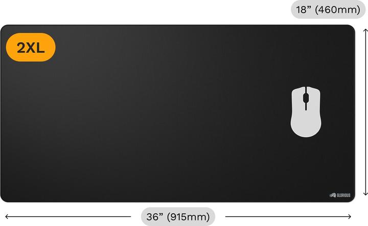 Actual product image Glorious Mouse Pad 2 XXL - Stitched - Black (XXL)