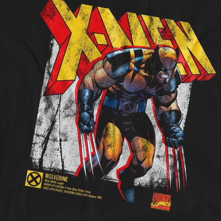 Actual product image Unisex Adult X-Men Wolverine Infographic T-Shirt (M)