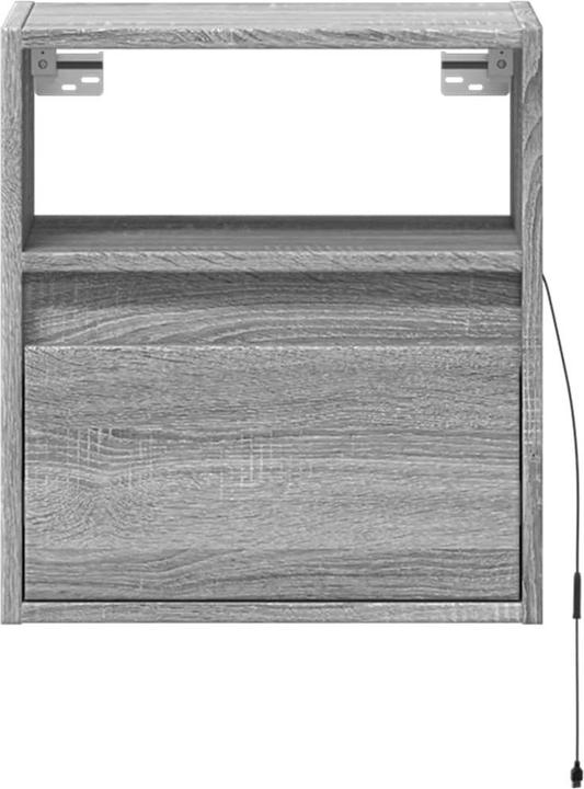 Produktbild VidaXL TV Schrank Wandschrank Lowboard Hängend mit LED-Beleuchtung Grau Sonoma