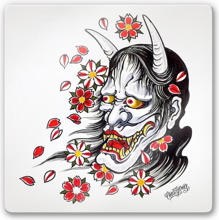 Image du produit Miami Ink Masque Hannya (30 x 30 cm)