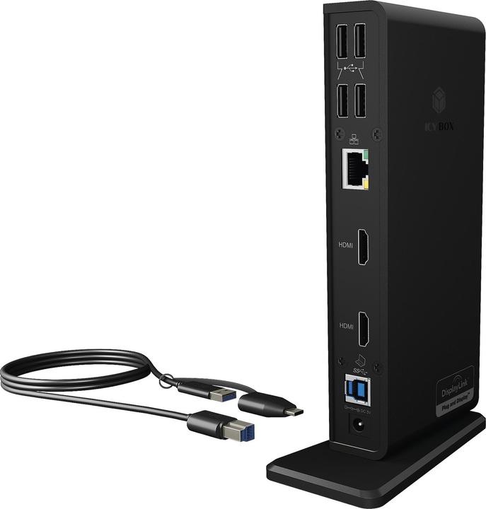 Icy Box IB-DK2251AC Multi-Dock (USB-B, 10 Ports)