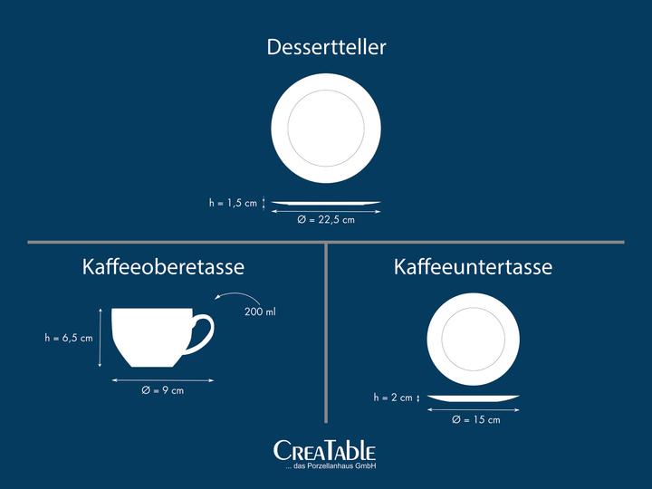 Produktbild CreaTable Fleur Royal (18 Stück)