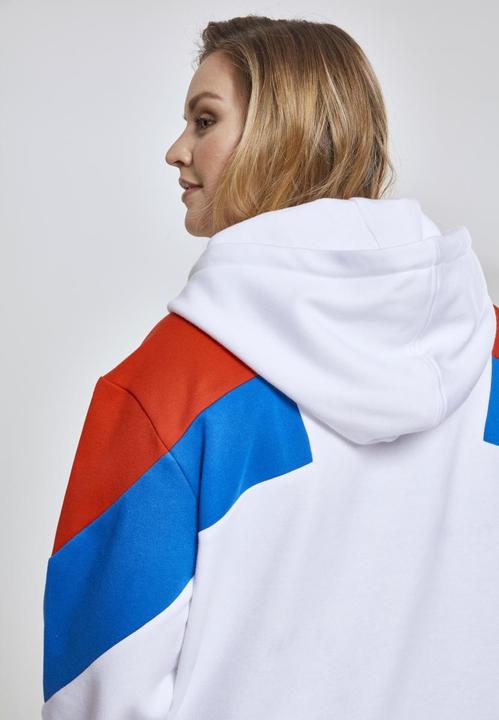 Immagine prodotto Urban Classics Felpa con cappuccio oversize 3-Tone Block da donna (XXL)