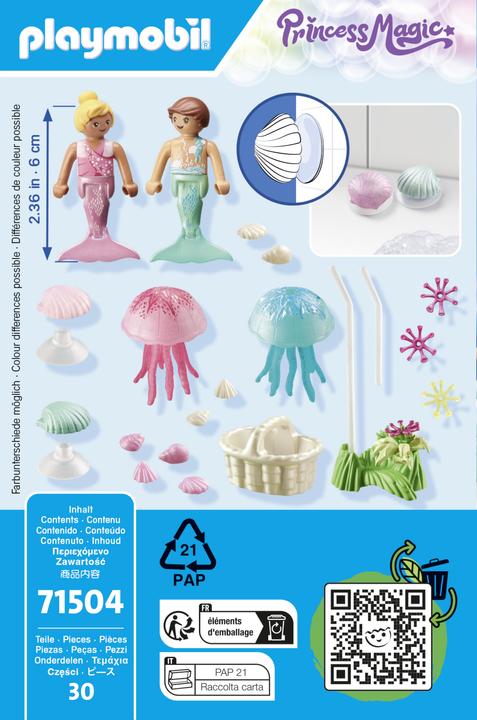 Actual product image Playmobil Mermaid children with jellyfish (71504, Playmobil Princess Magic)