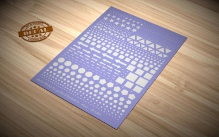 Matho Models Decal Symbols A - white