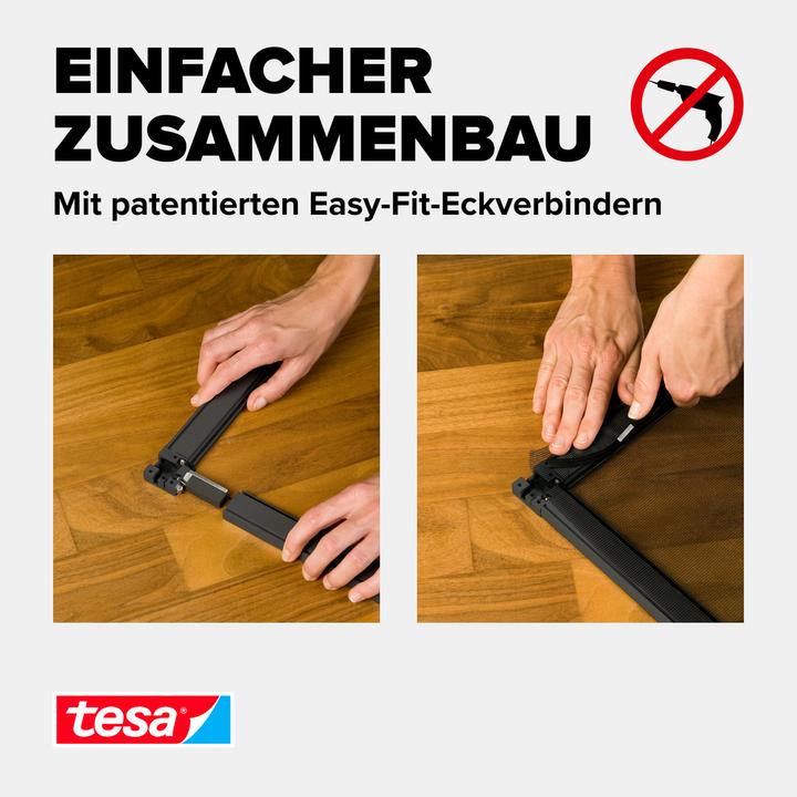 Produktbild tesa Insektenschutz Alu COMFORT für Türen, XL Insektengitter (120 x 240 cm)