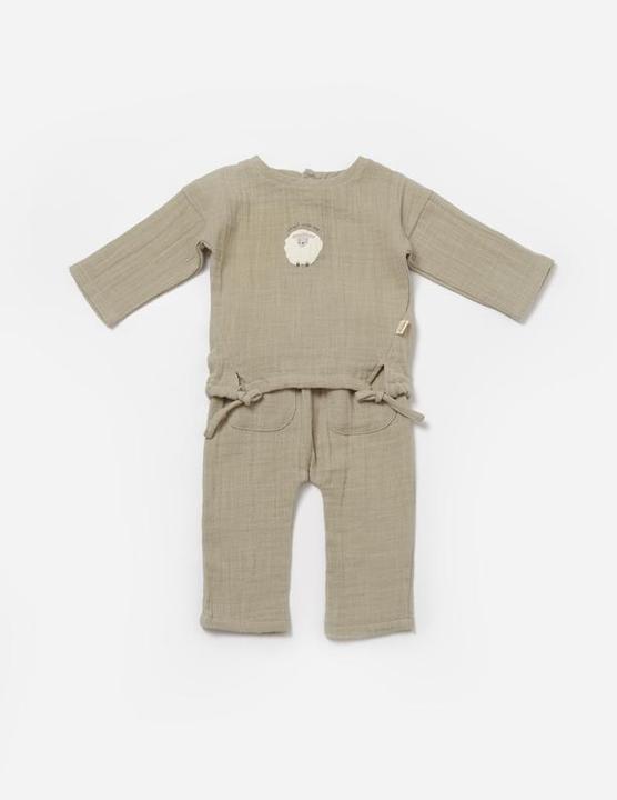 BabyCosy Set aus langärmligem T-Shirt und Hose (80)