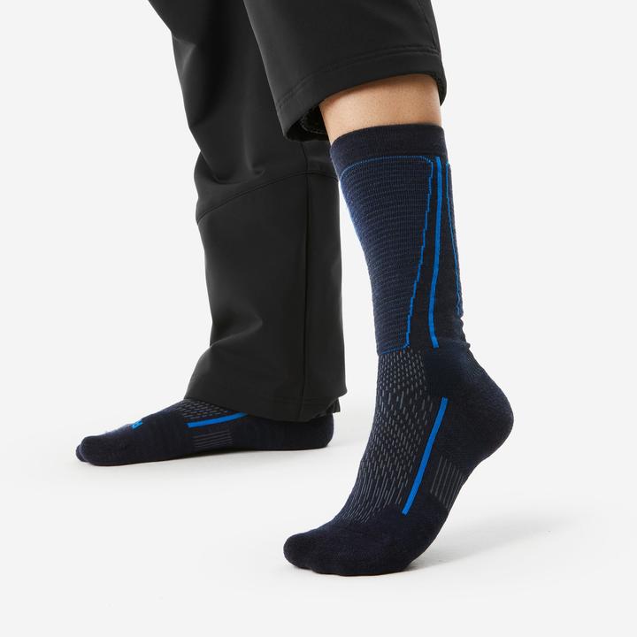 Quechua Wandersocken Damen/Herren warm halbhoch - SH500 Mountain 2 Paar