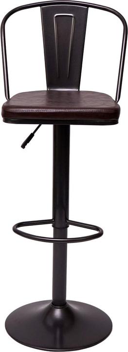 Produktbild Swisshandel24 2x Barhocker, Tresenhocker Barstuhl, höhenverstellbar drehbar Industrial Kunstleder vintage schwarz-