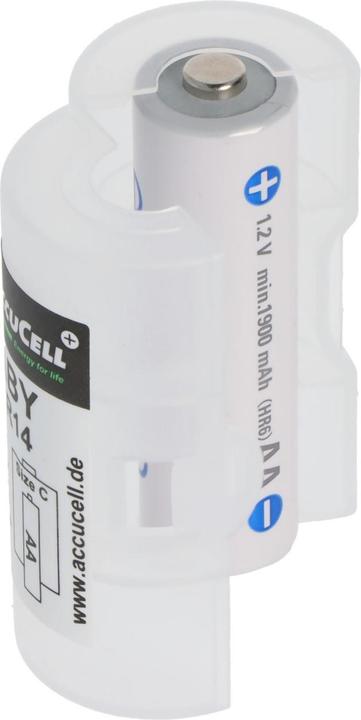 Produktbild AccuCell Universal Baby C Adapter für je 1x Mignon/AA auf Grösse Baby, C, LR14, FR14
