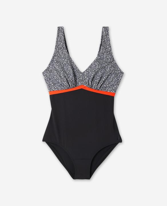 Nabaiji Women’s aquafitness 1-piece swimsuit - Rosy black