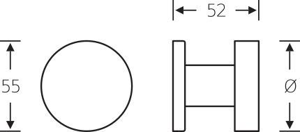 Produktbild FSB Türknopf 23 0829 03400 Aluminium 0105 Aufnahme M12 gerade (Türknopf)