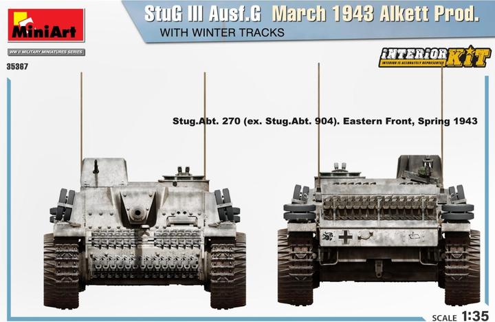 Produktbild Mini art StuG III Ausf. G March 1943 Alkett Prod w/Winter Tracks. Interior Kit