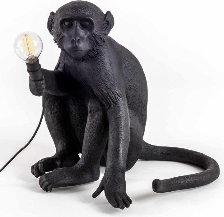 Seletti Monkey Lamp Black Led Leuchte (350 lm, E14)