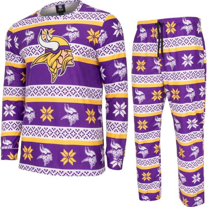 Foco NFL Winter XMAS Pyjama Schlafanzug Minnesota Vikings - L (L)