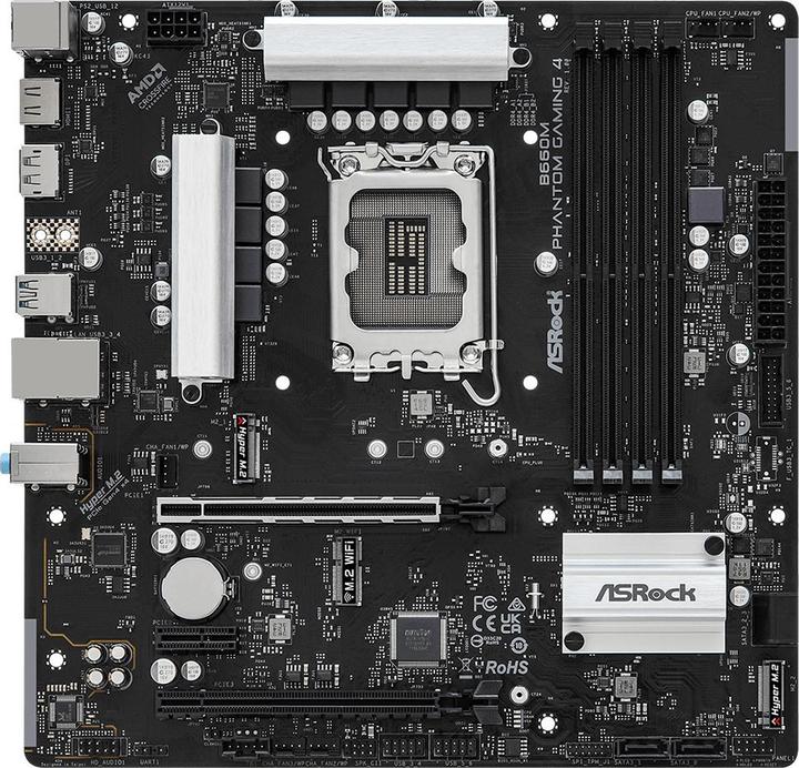 Produktbild AsRock MB Phantom Gaming 4 -ATX DDR4 (LGA 1700, Intel B660, mATX)