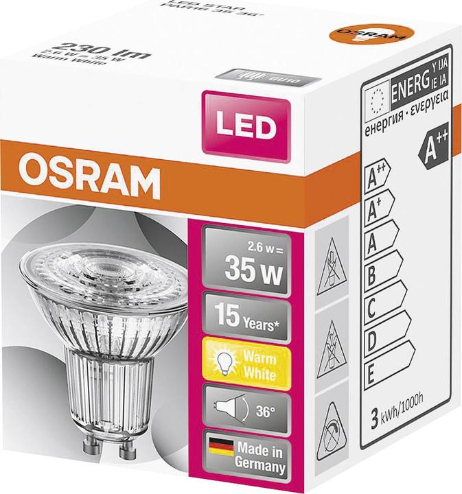 Immagine prodotto Osram Star PAR16 (GU10, 2.60 W, 230 lm, 1 x, F)
