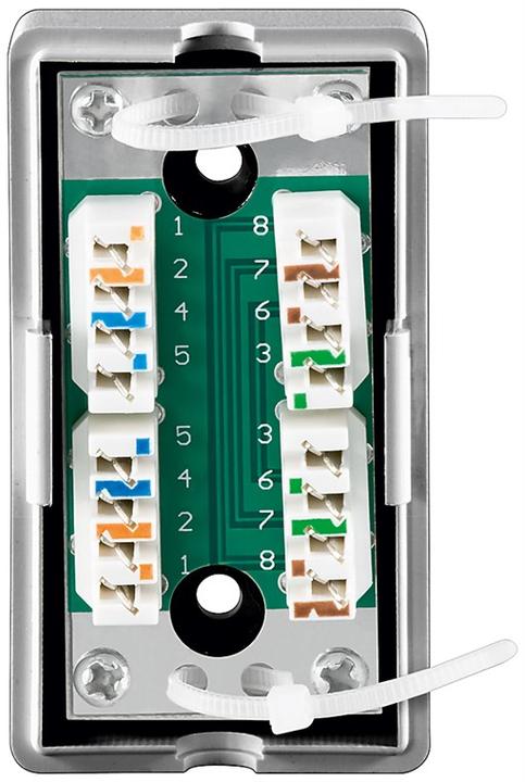 Actual product image Goobay Wentronic Network Connector Box CAT 5e (100MHz) STP shielded (STP, CAT5e, 0.07 m)