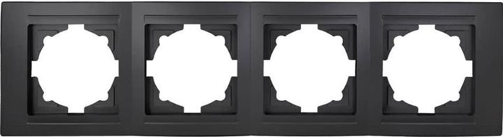 Produktbild Gunsan Moderna 4-fach Rahmen für 4 Steckdosen Schalter Dimmer Schwarz