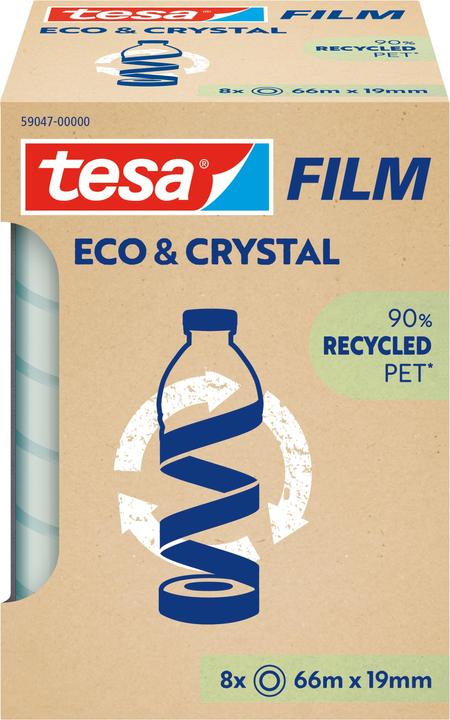 Image du produit tesa tesafilm Eco & Crystal Rouleau 66mx19mm, Turm (19 mm)