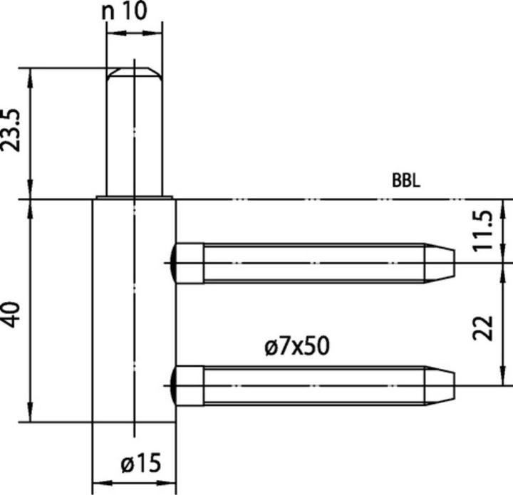 Actual product image Simonswerk Frame part V 3400 WF steel nickel-plated for 2-part wooden frames