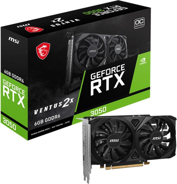 MSI GeForce RTX 3050 Ventus 2X E OC (6 Go)