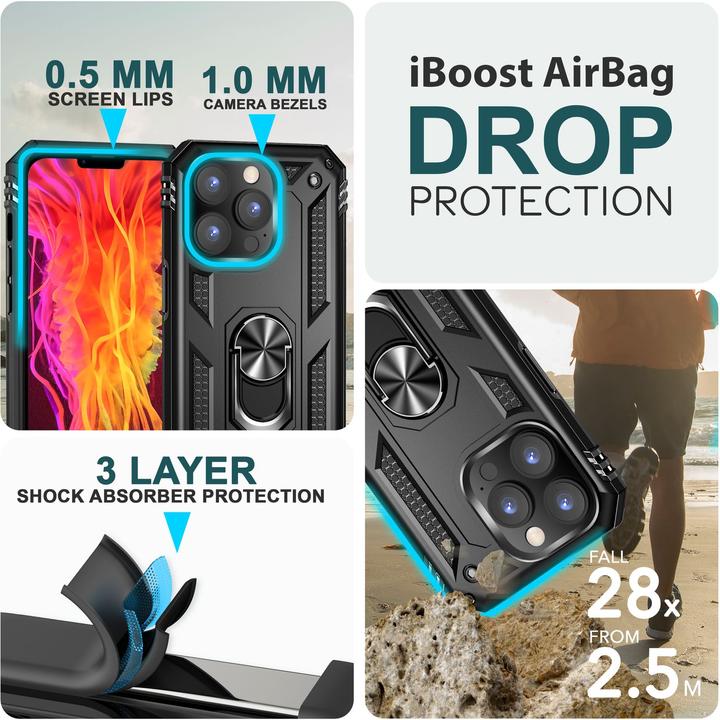 Immagine prodotto Nalia Coperchio ad anello antiurto in stile militare (Apple iPhone 15 Pro)