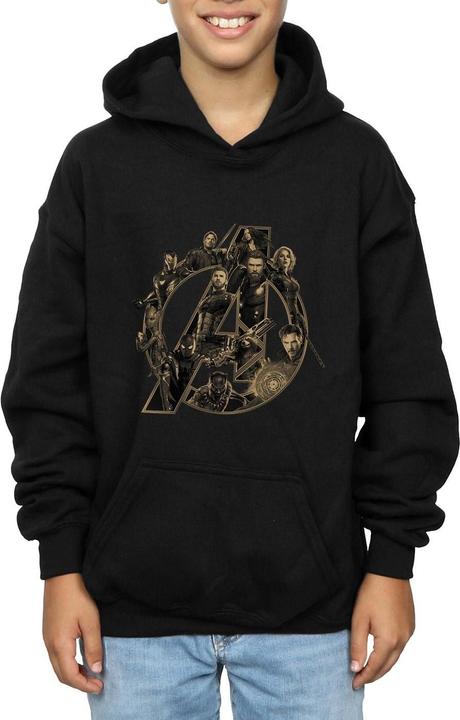 Immagine prodotto Avengers Infinity War Logo Felpa con Cappuccio Ragazzi (152, 158)