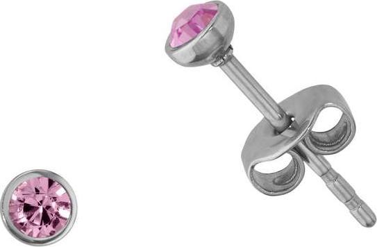 Bijouteria Ohrstecker (Edelstahl, Kristall, PVC)