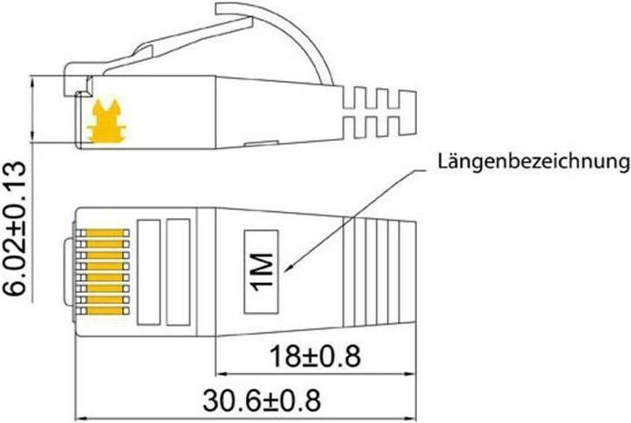 Actual product image Wirewin Network cable (STP, CAT6, 0.50 m)