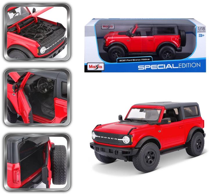 Image du produit Maisto Ford Bronco Wildtrak 2021 1/18 red