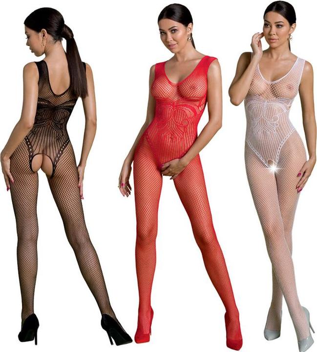Image du produit ECO Collection Bodystocking with open crotch white (Taille unique)