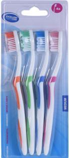 Carrefour Set 4 Spazzolini In Blister (Medio, 4 x)