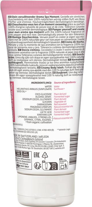 Nutritional values and ingredients Weleda Aroma Spa Cremedus verwoehn 200ml (200 ml)