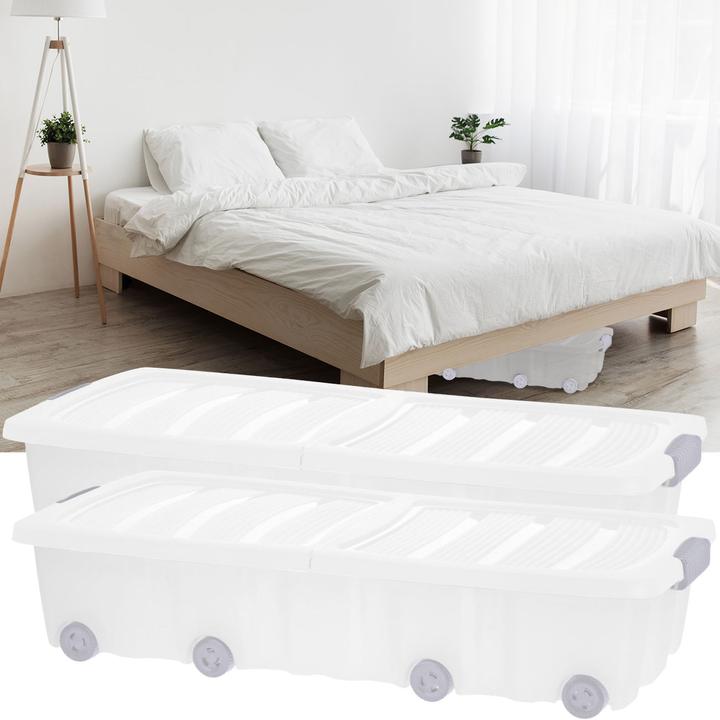Produktbild Storage Solutions 2er-Set Unterbett-Box mit Rollen