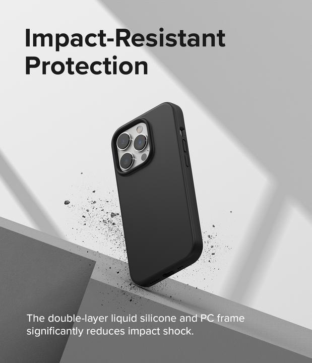 Actual product image Ringke Silicone Case for iPhone 14 Pro Max Silicone Cover Black (SI004E55) (Apple iPhone 14 Pro Max)
