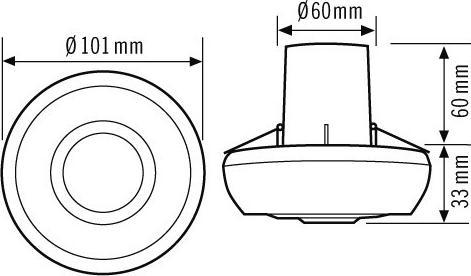 Actual product image Esylux Loftbevaegelsessensor MD 360/8 Basic FM (8 m)